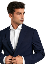 Regular fit 4 seasons plain wool suit